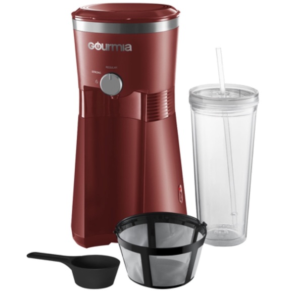 GOURMIA Iced Coffee Maker with Reusable Tumbler, Red - Picture 7 of 7